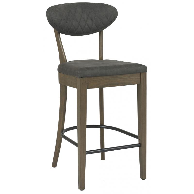 Bohemia Fumed Oak Dark Grey Bar Stool